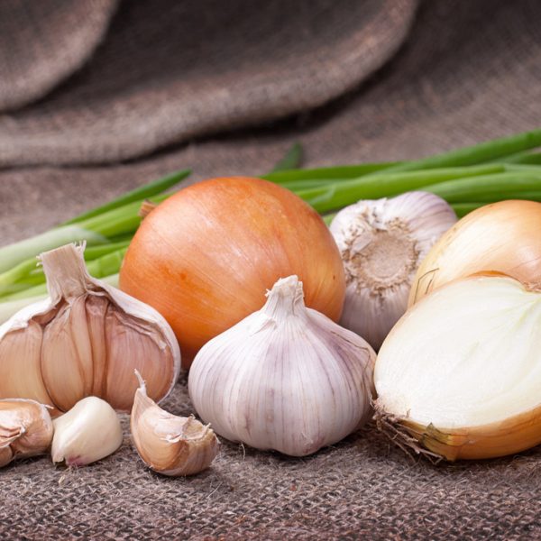 Onions and garlic